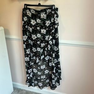 High low flower skirt